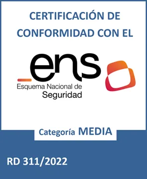 Sello del Esquema Nacional de Seguridad, categoría Media